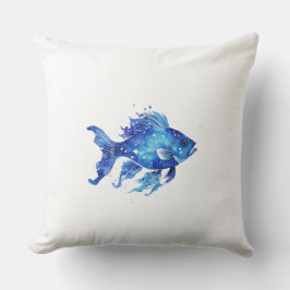 Så Blå Stor Fisk Kudde