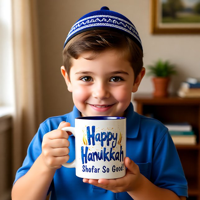 Så Bra! 🕎 🎉 Två-Tonad Mugg (Shofar So Good ! 🕎🎉 Two-Tone Coffee Mug)