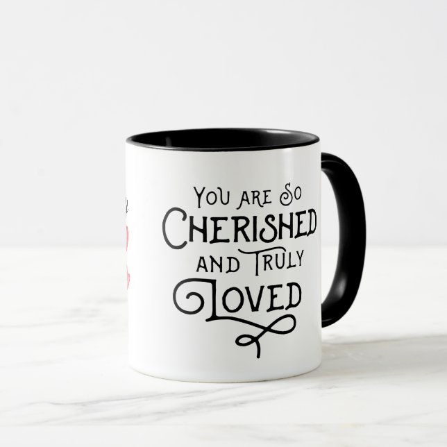 Så Cherished och riktigt älskad mugg (Framsida höger)