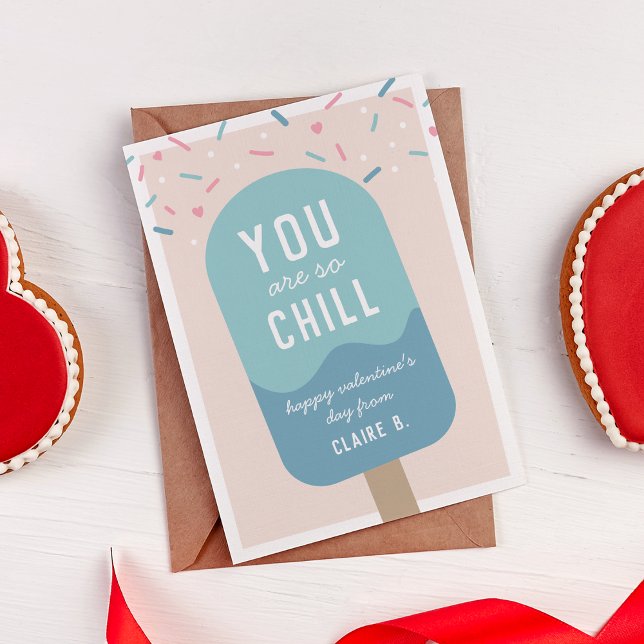 Så Chill Kids Classroom Valentine Day Card Inbjudningar (Skapare uppladdad)