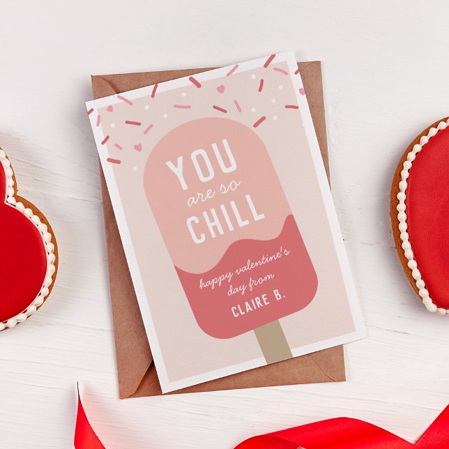 Så Chill Kids Classroom Valentine Day Card Inbjudningar (Skapare uppladdad)