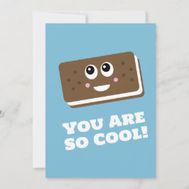 Så Coola Ice Cream Sandwich-kort Inbjudningar