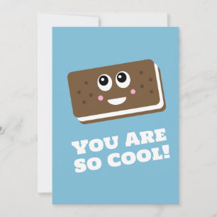Så Coola Ice Cream Sandwich-kort Inbjudningar