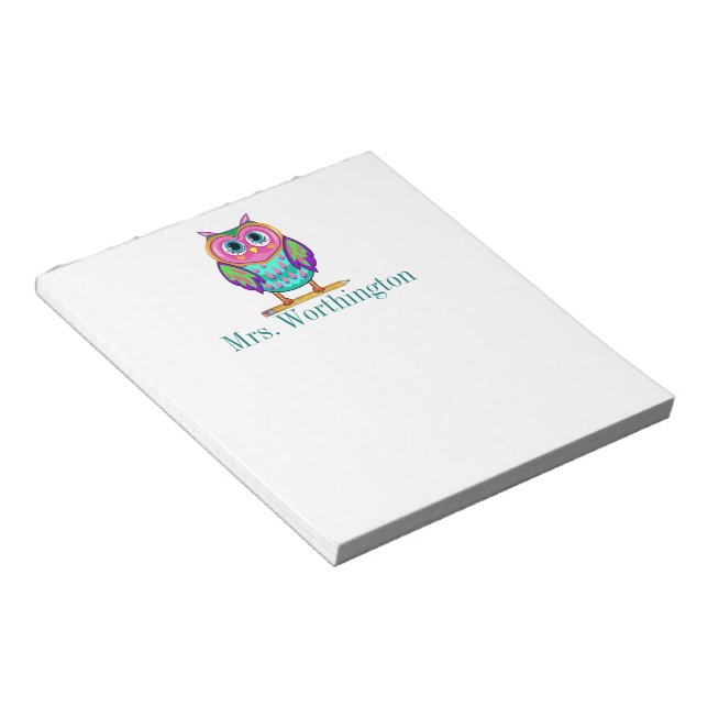 Så Cute Uggla Note Pad Anteckningsblock (Vinklad)