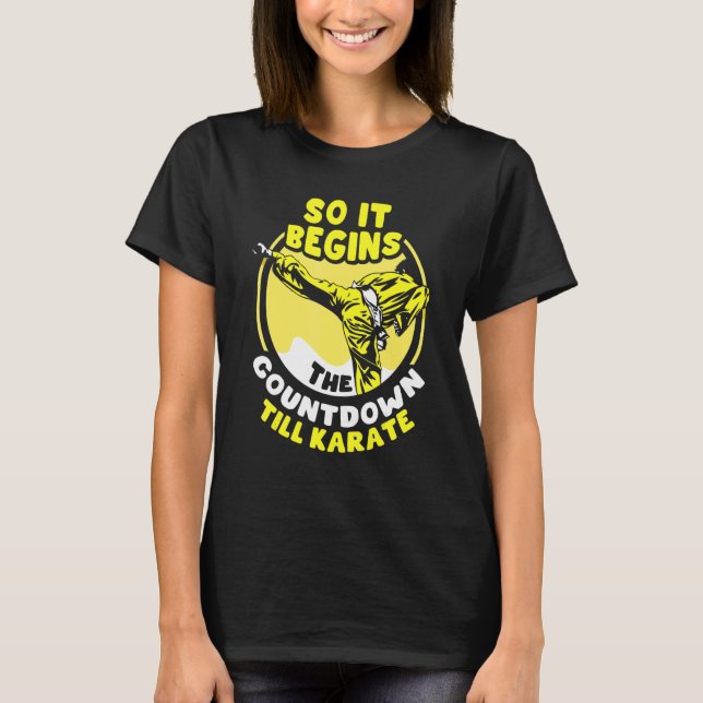 Så den börjar räkna ned till Karate T Shirt (Framsida)