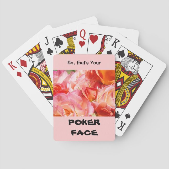 Så det är ditt POKERFACE spelkort Rosa Rosor (Baksidan)