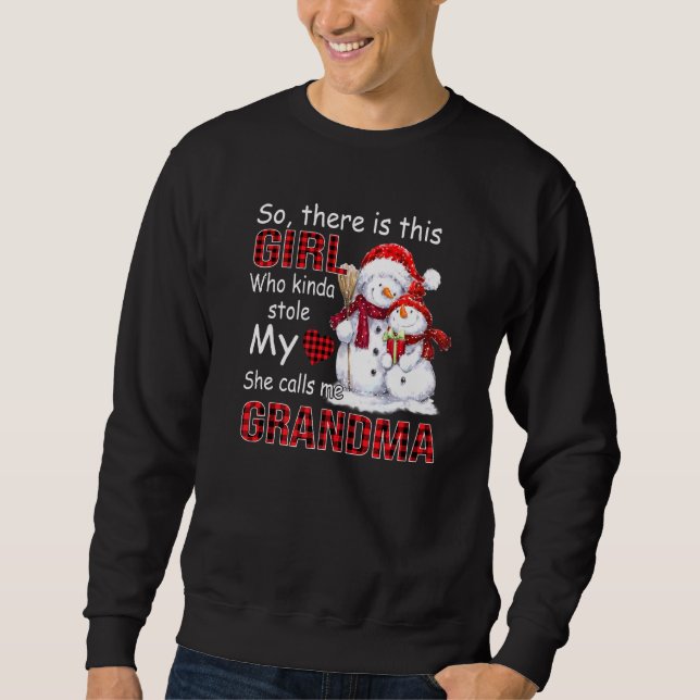 Så det finns en tjej som slår mitt hjärta lång ärmad tröja (Framsida)