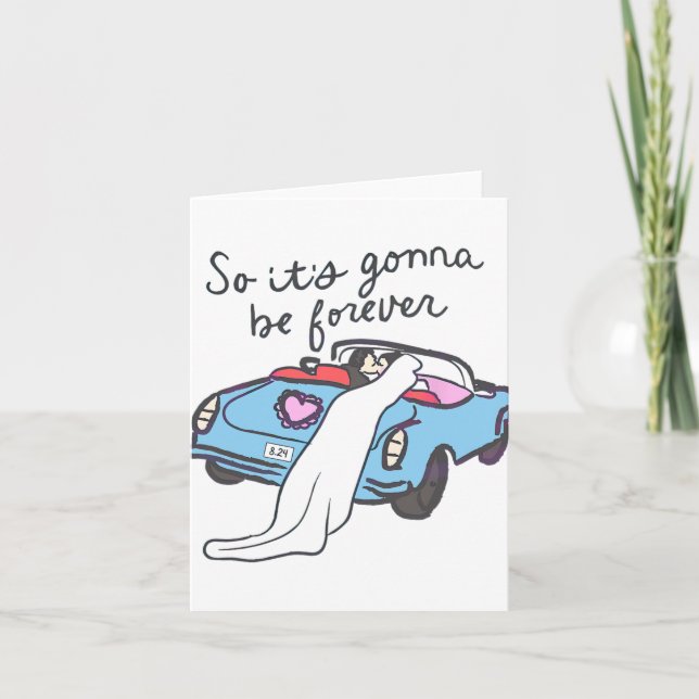 Så det kommer att vara för brickan och Groom Kort (Framsida)