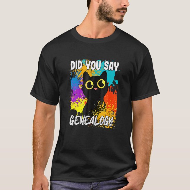 Sa du Genealogy Black Cat? T Shirt (Framsida)