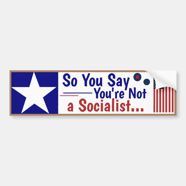Så du säger att du inte är socialist.... bildekal (Framsidan)