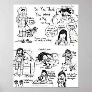 Så du Tänka att du vill ha en pug? Poster
