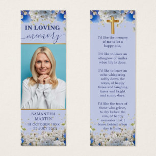 Så Elegant Daisy Minnesmärke Begravningsbokmärke Litet Visitkort