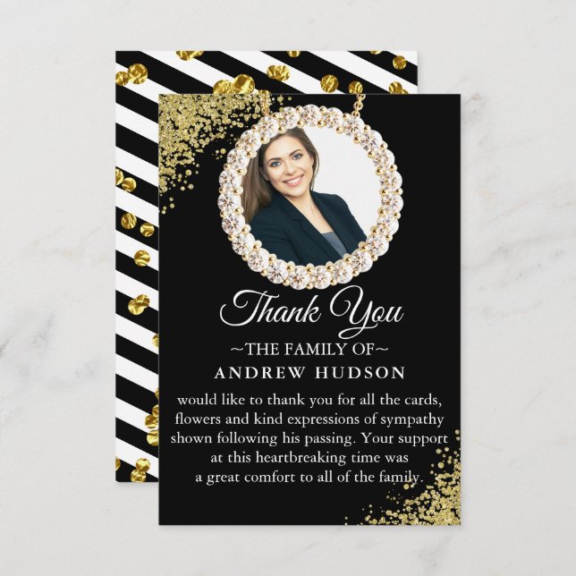 Så Elegantens vanliga fototackkort Tack Kort (Fram/baksida)