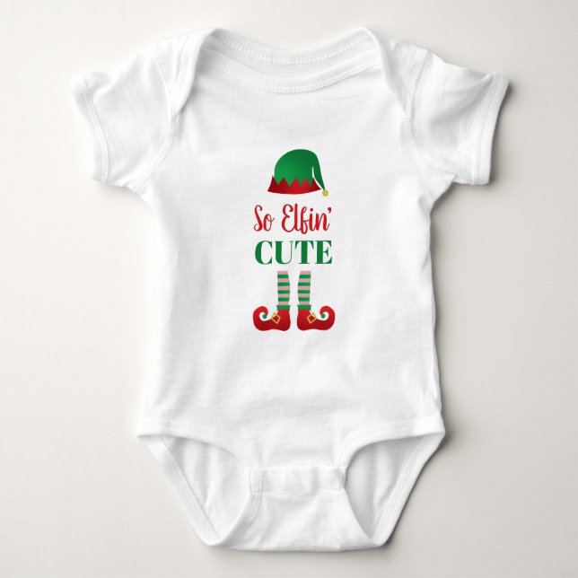 Så Elfing Cute Funny jul säger T Shirt (Framsida)