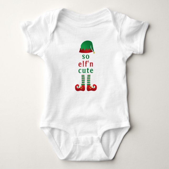 Så Elf'n Cute Elf Funny jul säger T Shirt (Framsida)