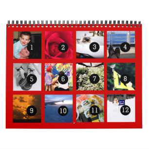 Så enkelt som 1 till 12 design din egen fotokalend kalender