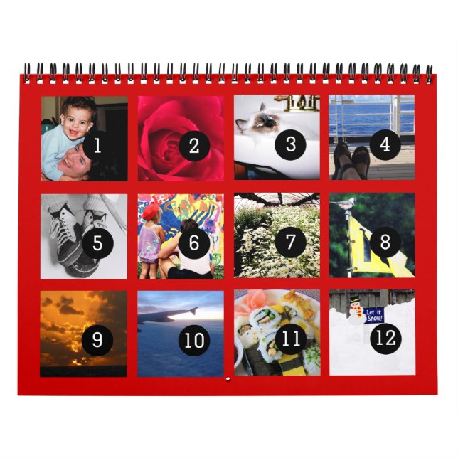Så enkelt som 1 till 12 design din egen fotokalend kalender (Omslag)