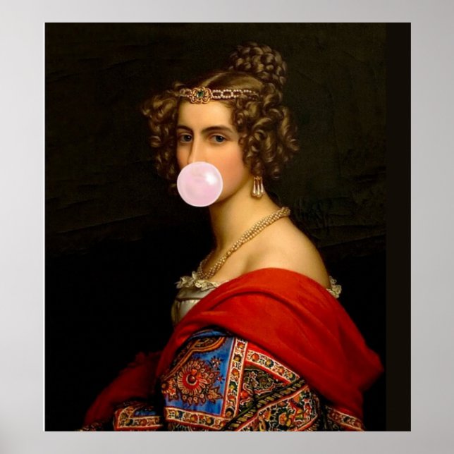 Så Extra Rosa Bubble gum Diva Poster (Framsidan)