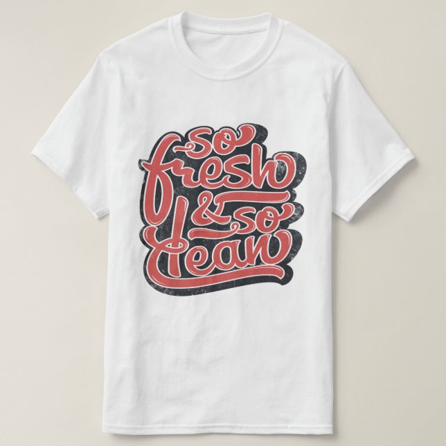 Så färsk så ren röd/vit t shirt (Design framsida)