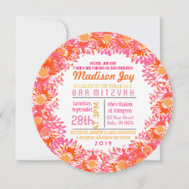 SÅ FIN DAISY Bat Mitzvah-inbjudan Inbjudningar