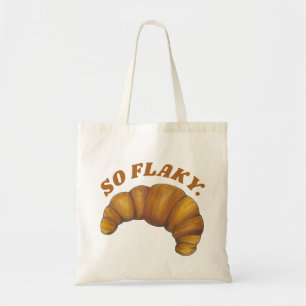 Så Flaky Buttery Croissant Fransk Pastry Foodie Tygkasse