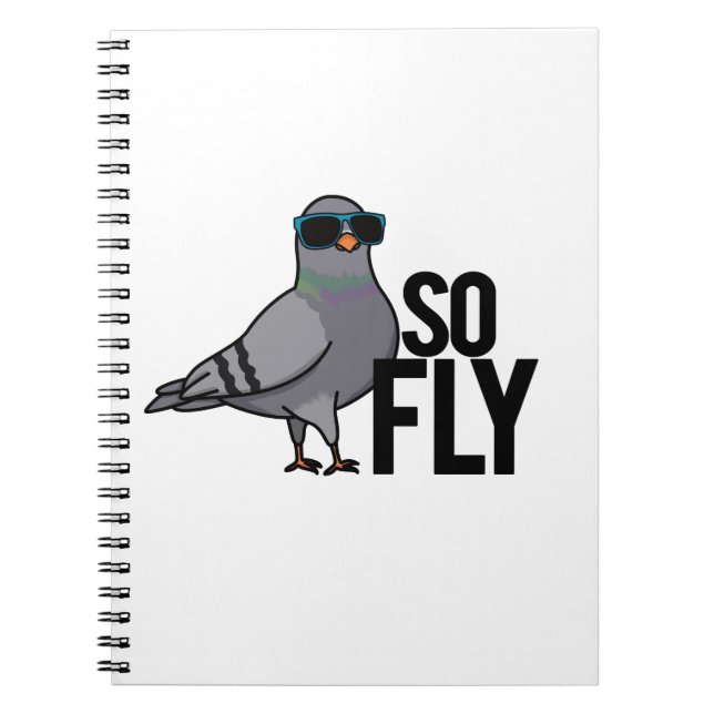Så Flygande Rolig Cool Duva Puns Anteckningsbok (Framsidan)