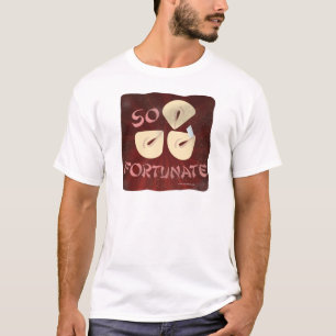 Så Fortunate Cookie Funny Food Tecknad T Shirt