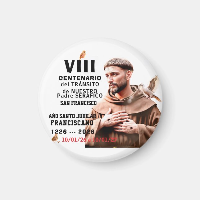 Sa  Francisco de Assisi Glossy Poster Magnet (Framsidan)