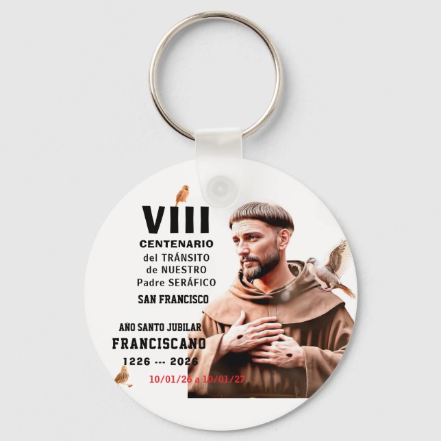 Sa  Francisco de Assisi Glossy Poster Nyckelring (Framsida)