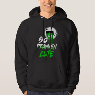 Så Franken Söt Halloween Kuslig Monster Hoodie
