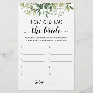 Så gammalt var Bride Game?