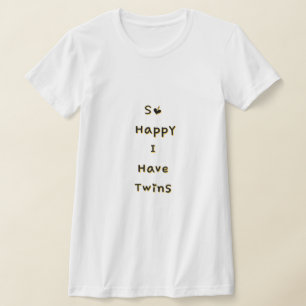 Så Glad Att Jag Har Tvillingar Rolig Tvillingmamma T Shirt