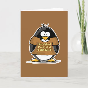 Så glad att jag inte är en Turkiets Penguin Helgkort