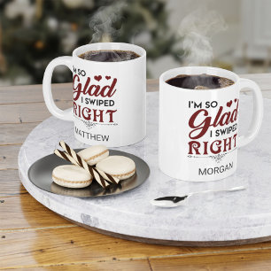 Så glad att jag svepte Höger Valentines Personlig Kaffemugg