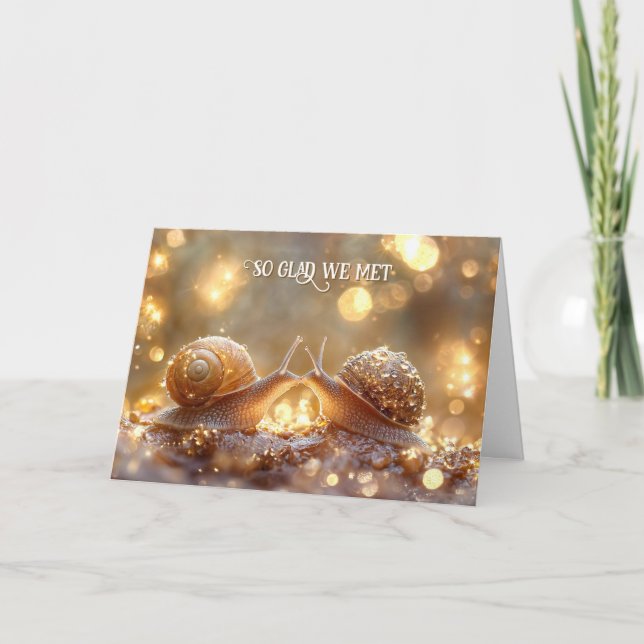 Så glad att vi mötte Valentinkortet Kort (Framsida)