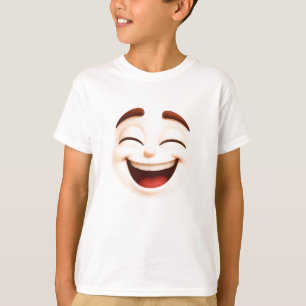 Så glad – stort skrattande emoji-ansikte t shirt