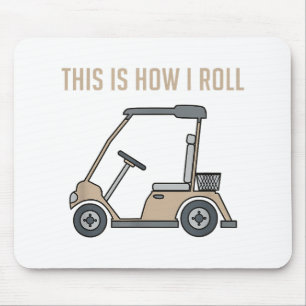 Så gör jag min golfkärra rolig golfare musmatta