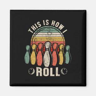 Så gör jag Retro bowlingspelare Rolig Nove Magnet