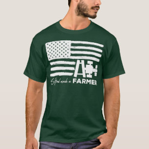 Så Gud gjorde en Farmer American flagga Tractor T Shirt