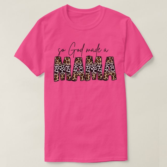 Så Gud gjorde ett Mamma Boho Mamma Leopard-Tanktop T Shirt (Design framsida)