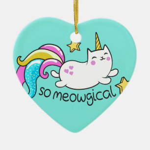 Så gurkekursen Unicorn kattunge glitter Julgransprydnad Keramik