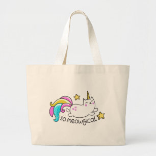 Så gurkekursen Unicorn kattunge glitter Jumbo Tygkasse