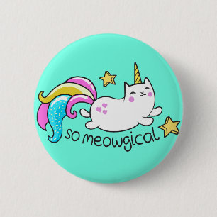 Så gurkekursen Unicorn kattunge glitter Knapp