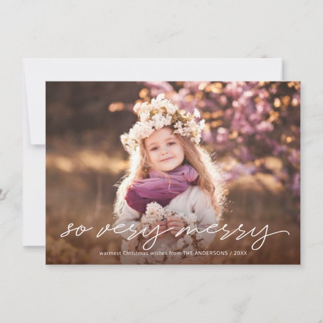 Så handskrivet skript i väldigt God jul Julkort (Framsida)