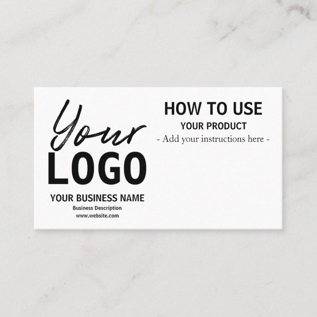 Så här Användor du instruktionskort Visitkort (Framsida)