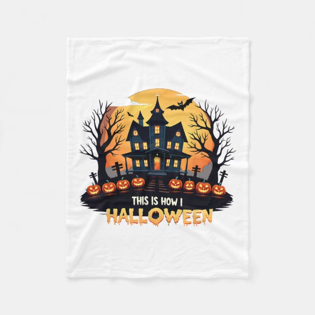 Så här är jag Halloween Funny Halloween Fleecefilt (Framsidan)