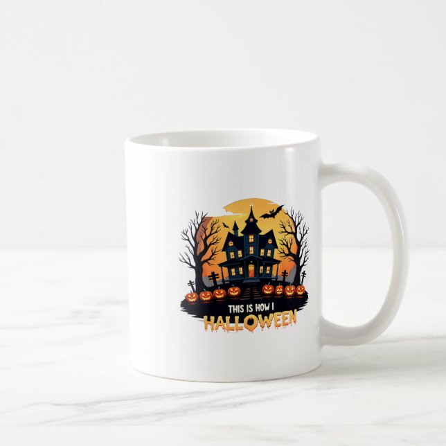 Så här är jag Halloween Funny Halloween Kaffemugg (Höger)