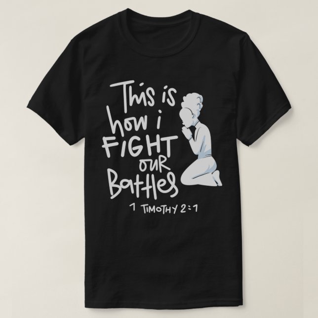 Så här bekämpar jag mina slagord. t shirt (Design framsida)