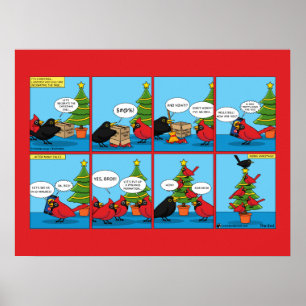 Så här dekorerar du en Julgran-Tecknad Poster