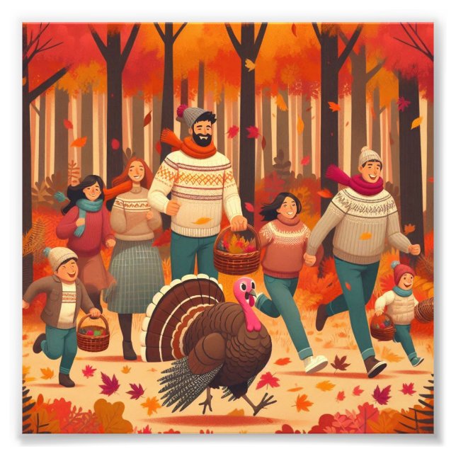 Så här fångar du en kalkon fototryck (Framsidan)